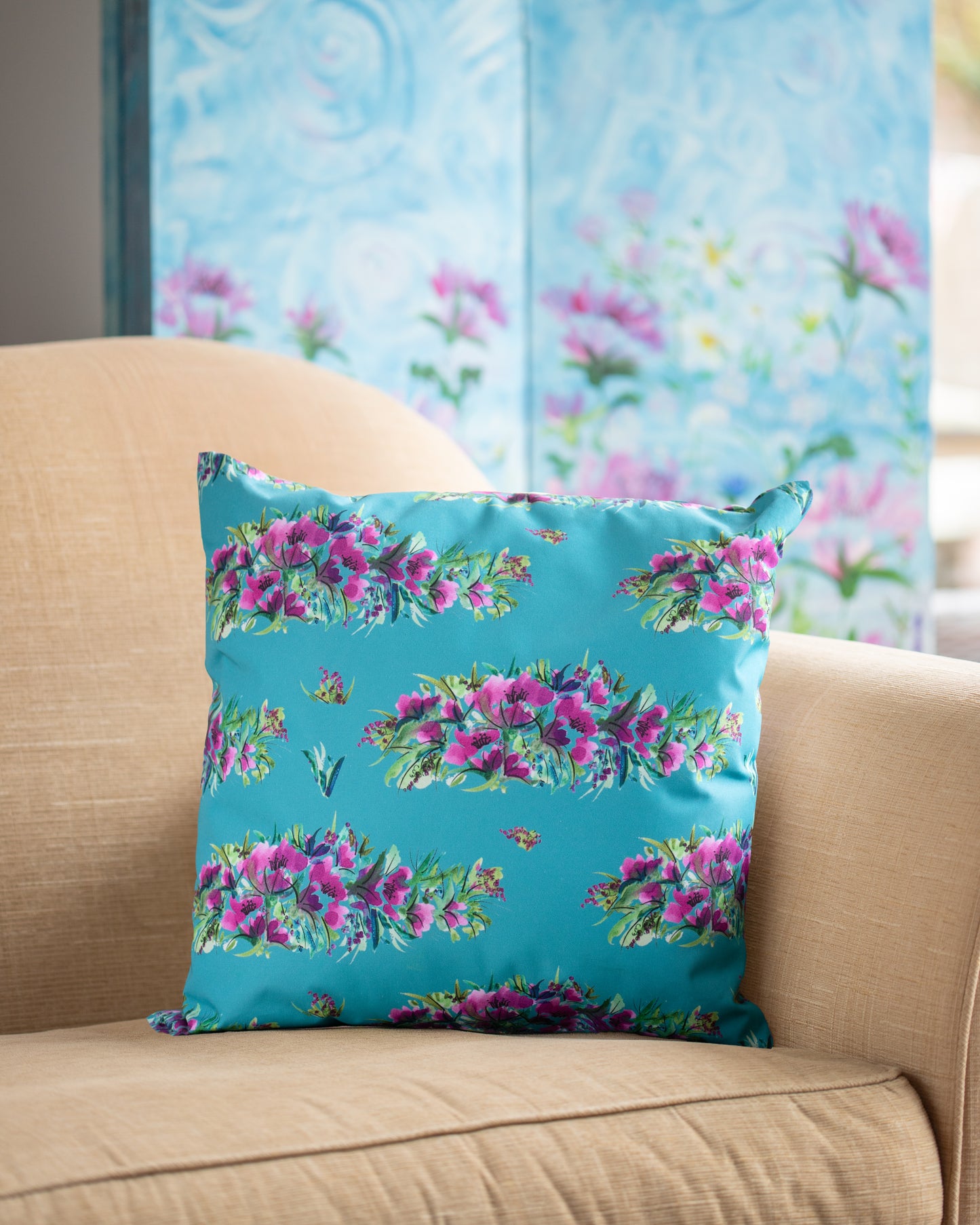 Scrumptious in Teal Cushion Cover - Repeat Pattern