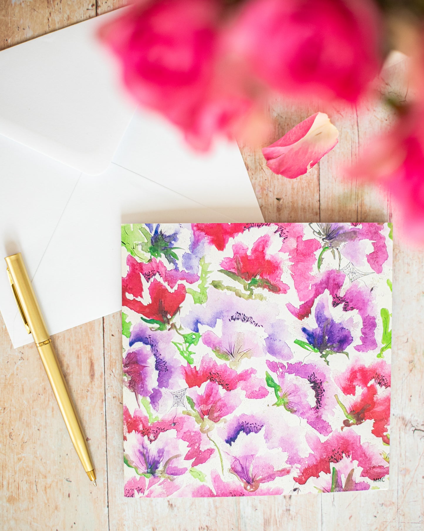 Greeting Card - Poppy Pink