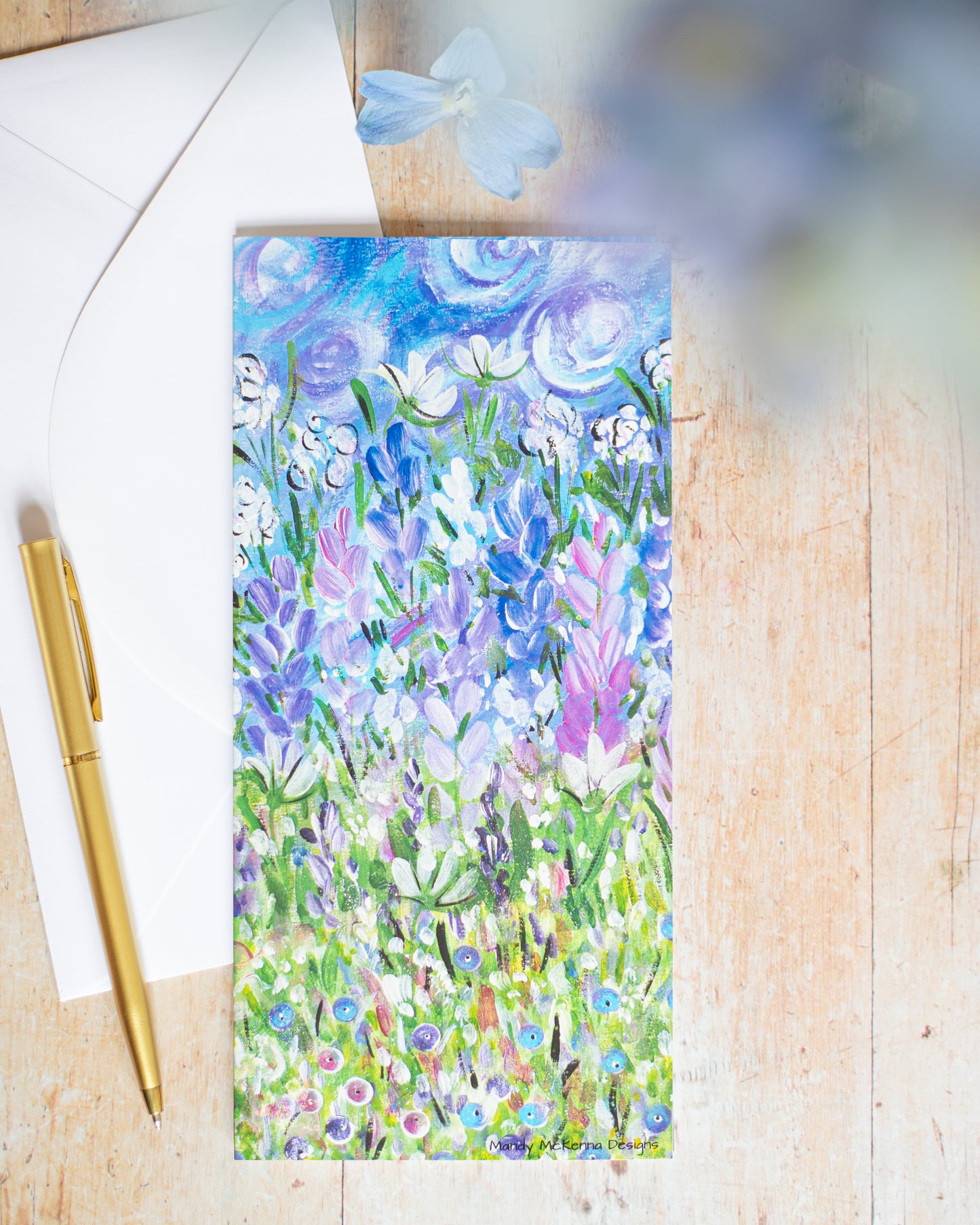 Greeting Card - Lupins from Mandy McKenna Designs