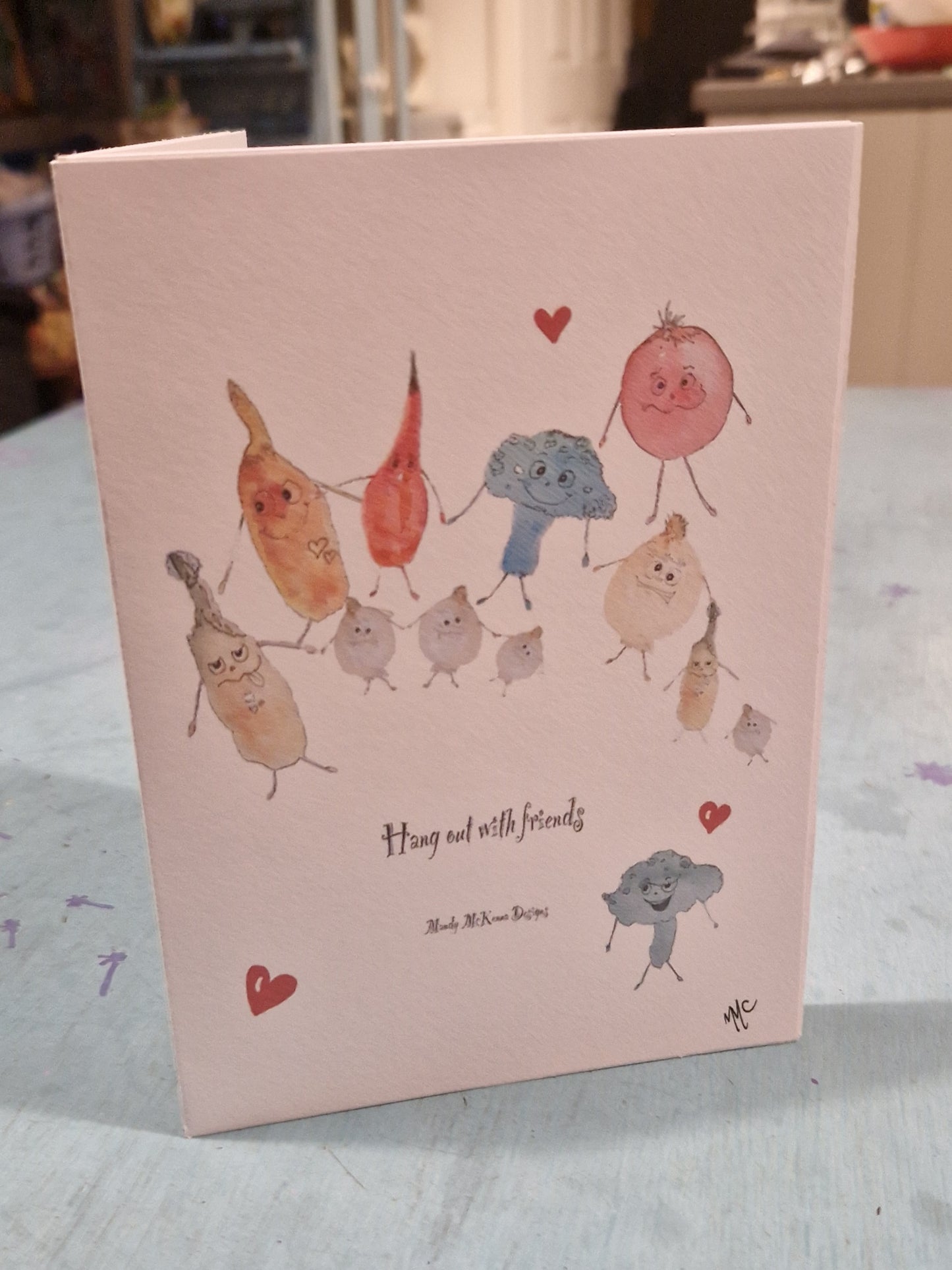Greetings Card Set of 4 - Veggie Dudes