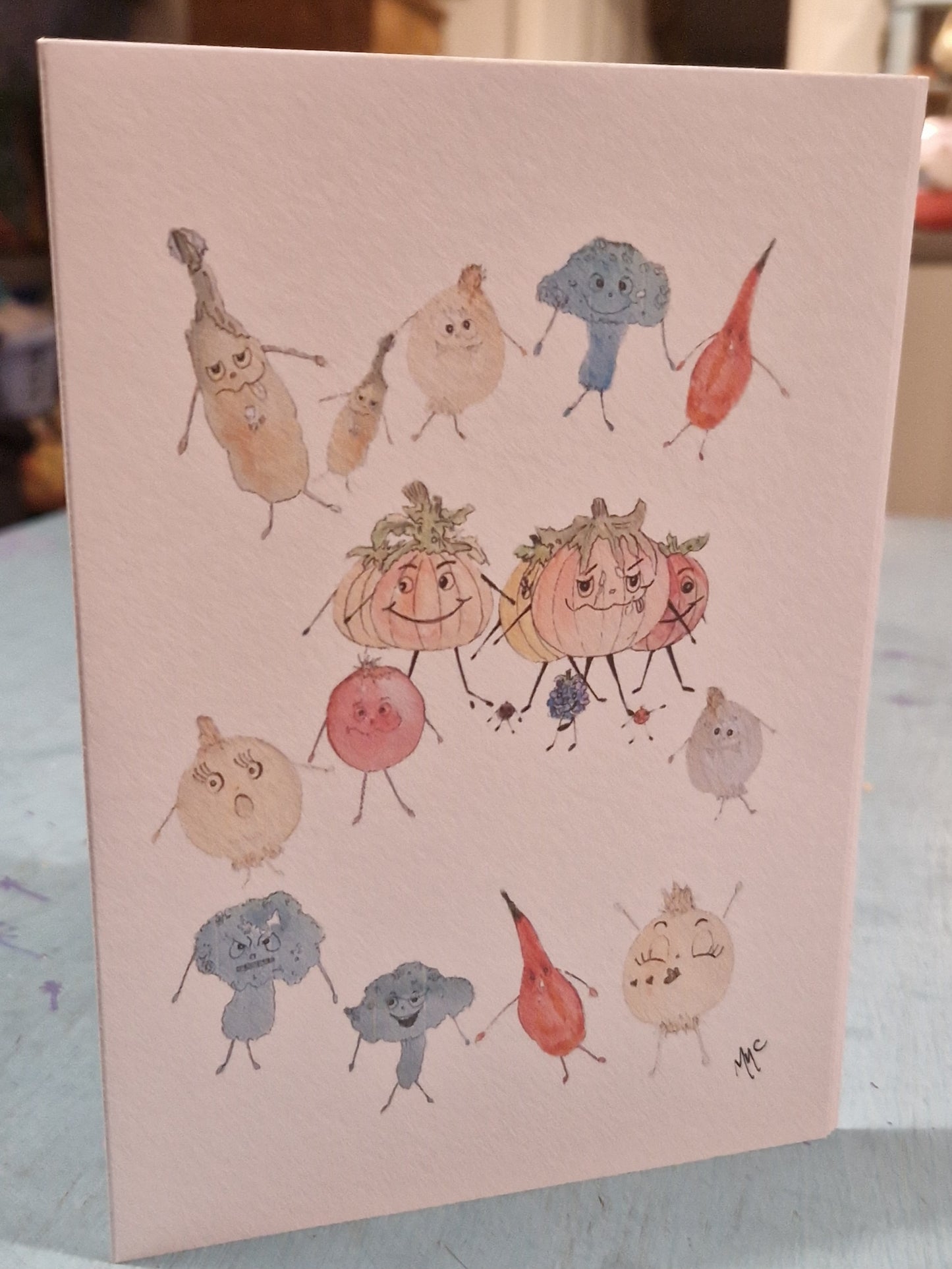 Greetings Card Set of 4 - Veggie Dudes
