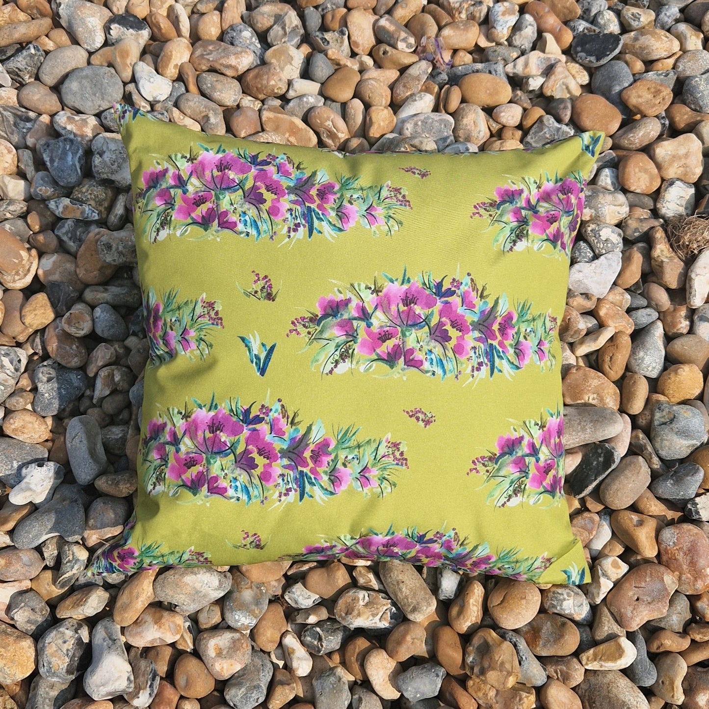 Scrumptious in Lime Floral Cushion Cover - Repeat Pattern