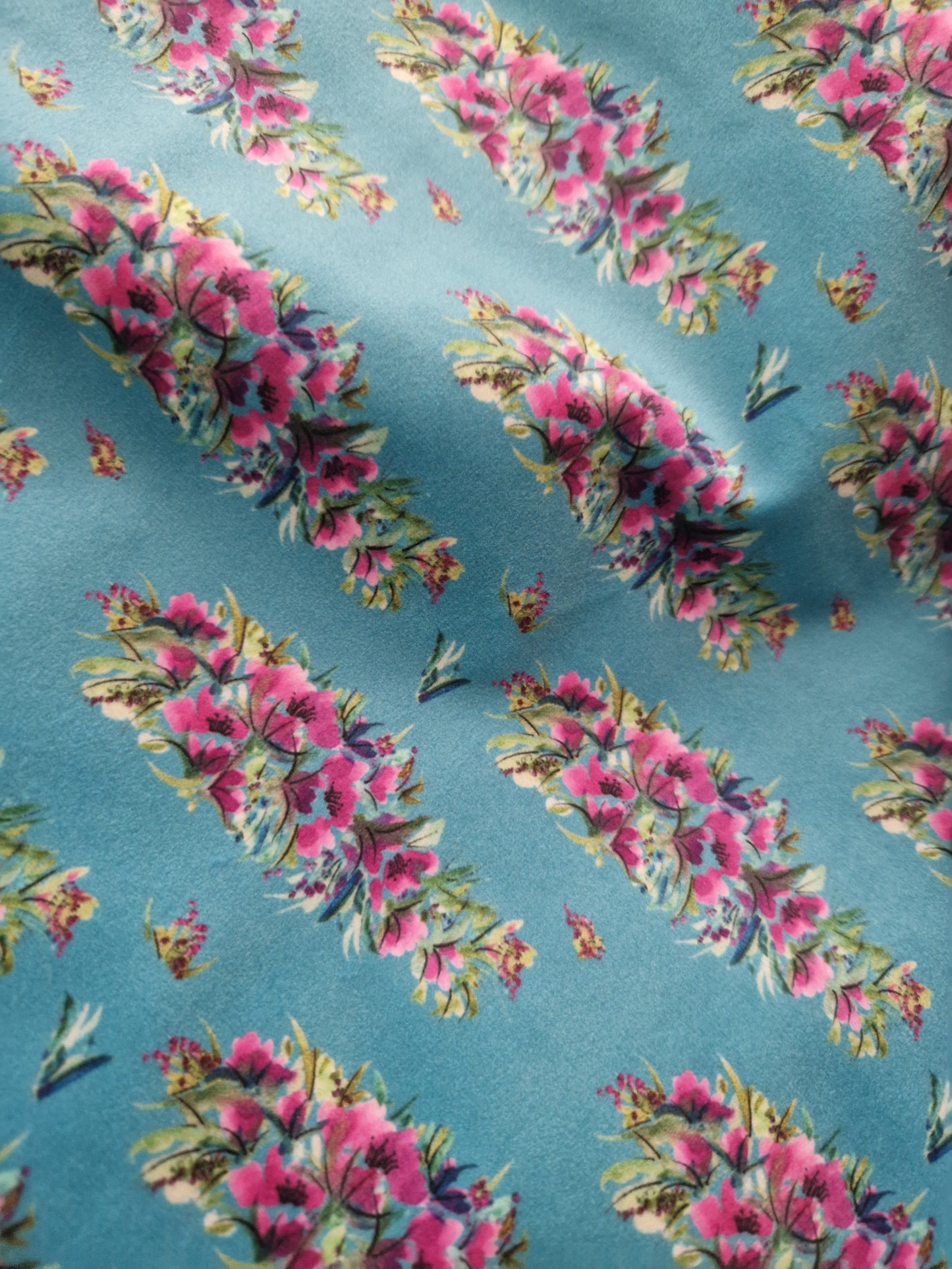 Fabric by the metre - Srumptious in Teal - Mandy McKenna Designs