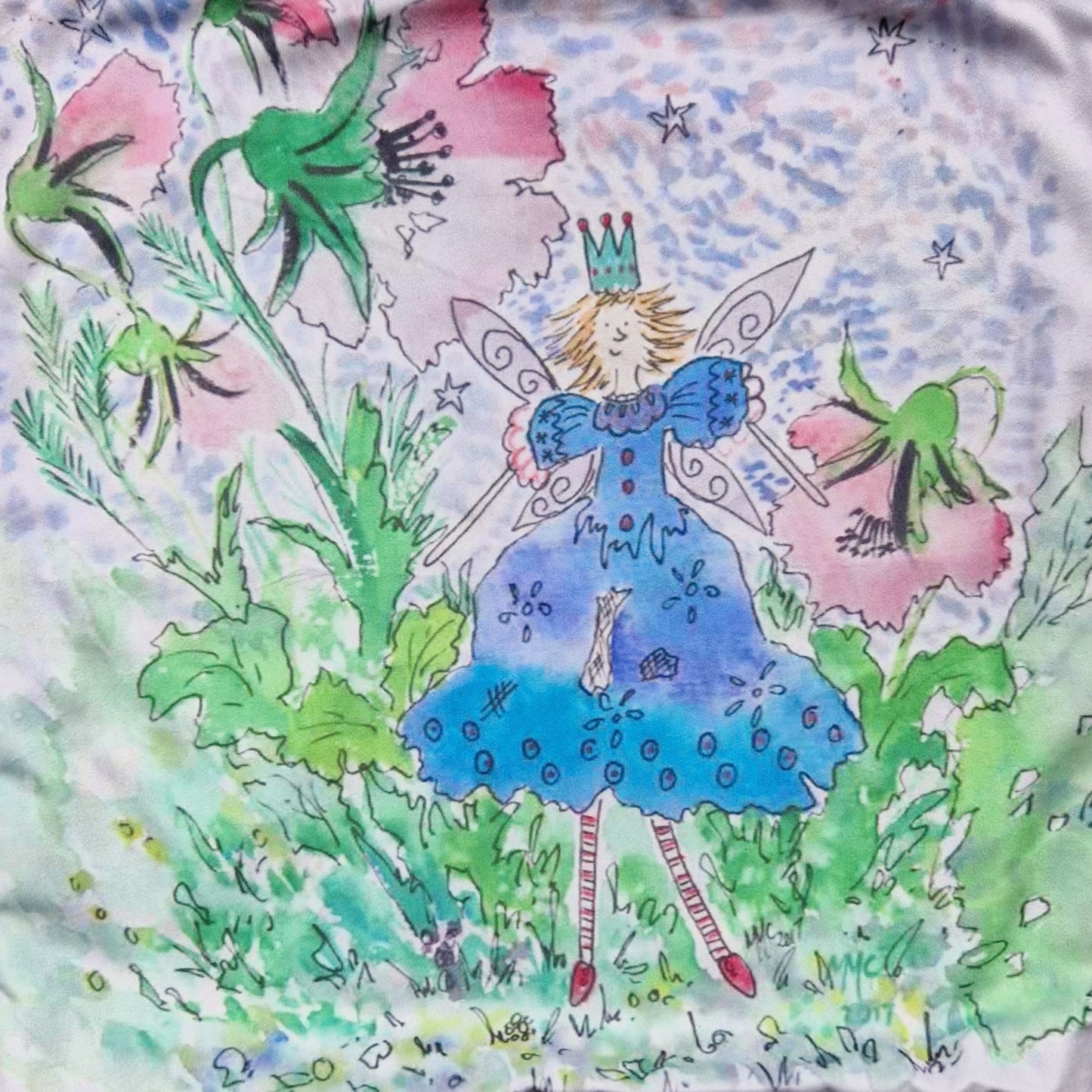 Blue Fairy Cushion Cover