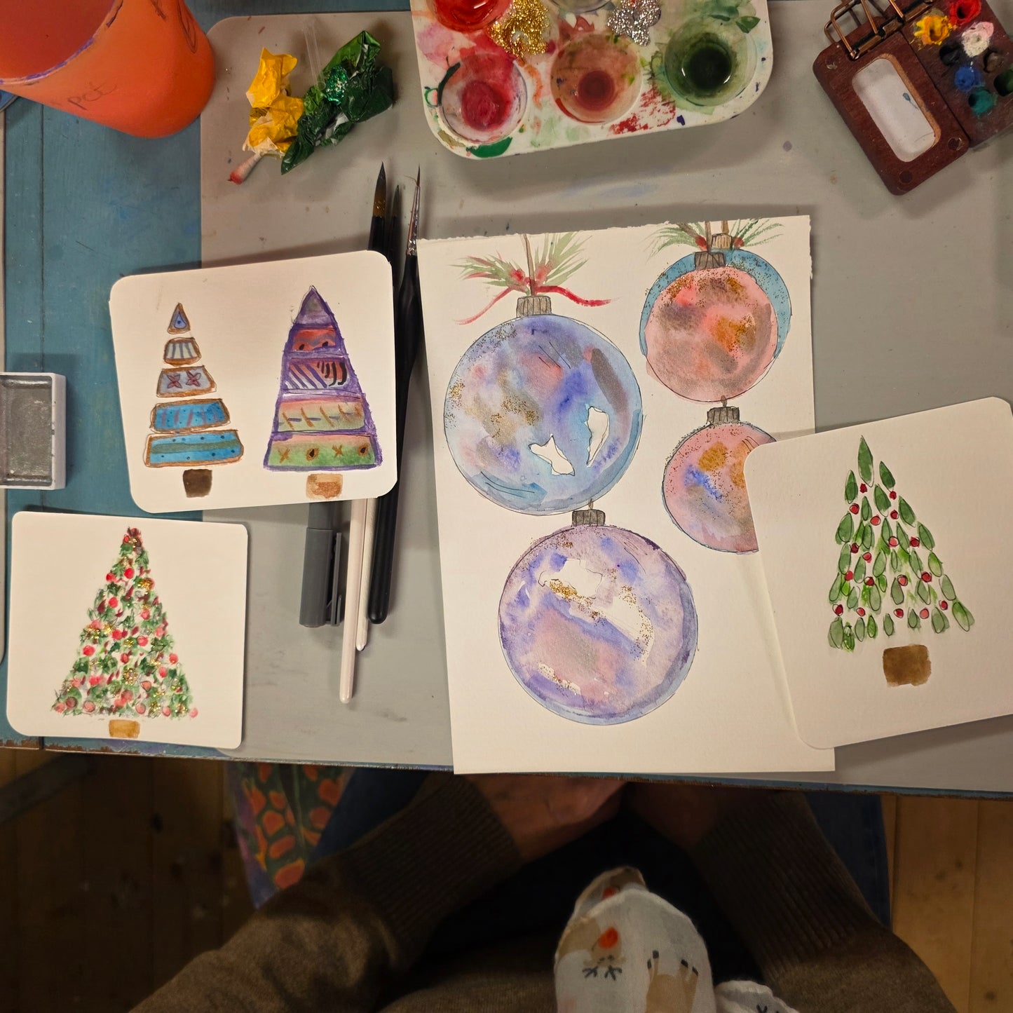 Wakey Watercolour Christmas Cards - The Onslow Arms, Loxwood
