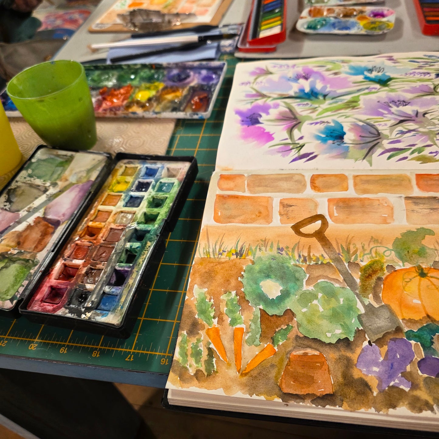 Wakey Watercolour Autumn Theme - The On slow Arms, Loxwood