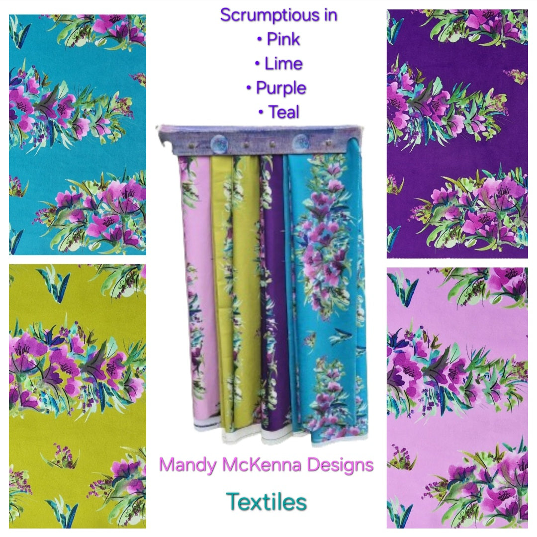 Fabric Floral- Scrumptious in Purple