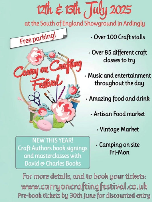 Weekend set up for Carry on Crafting Festival