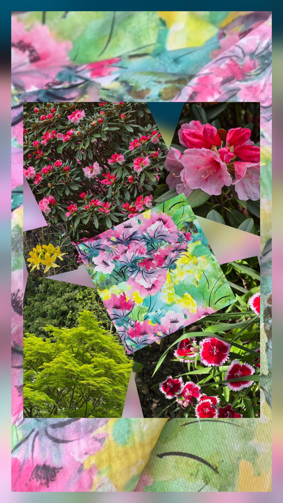 Fabric by the metre  - Pink Paradise - Mandy McKenna Designs 