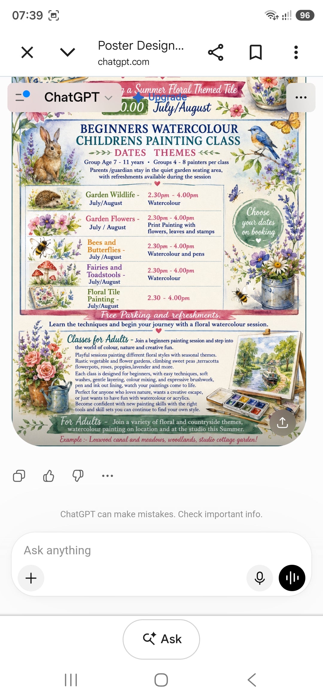 Pottery Painting Workshops and Price List - Mandy McKenna Designs 