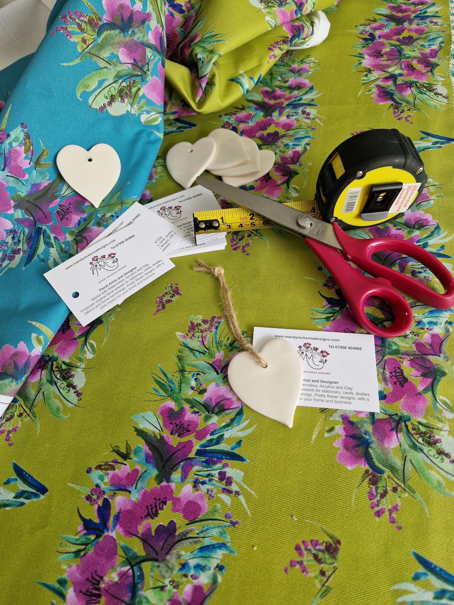 Fabric by the metre- Scrumptious in Lime - Mandy McKenna Designs 