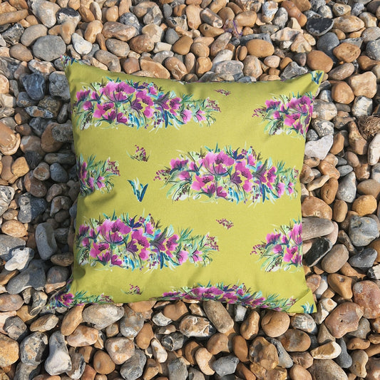 Velvet Cushion Cover - Scrumptious in Lime