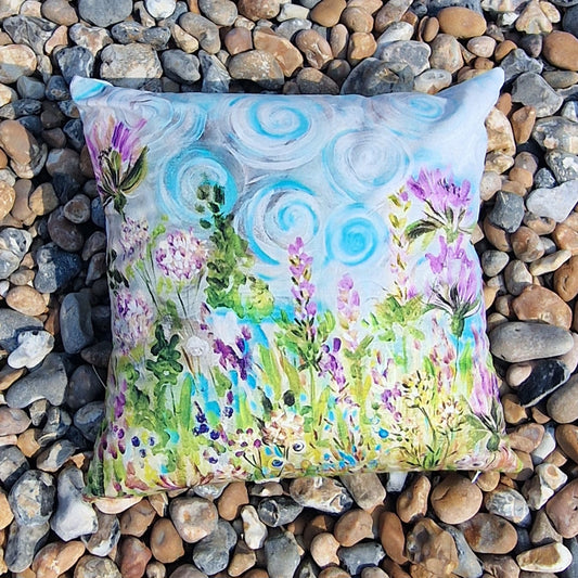 Velvet Cushion Cover  - Enchanted Meadow