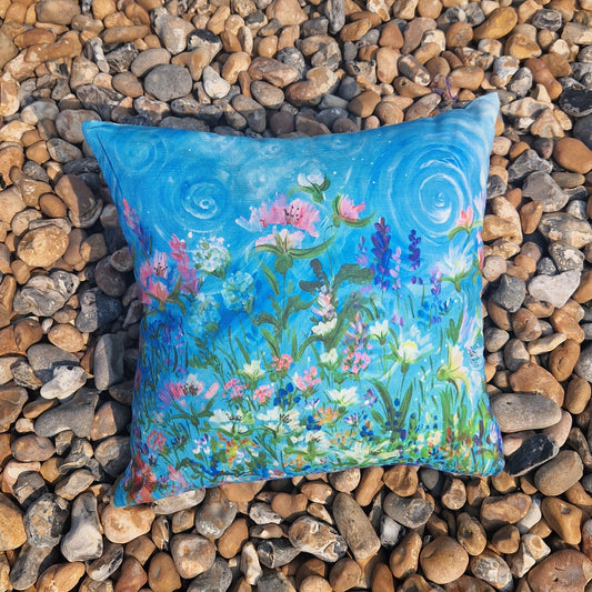 Velvet Cushion Cover  - Summer Garden