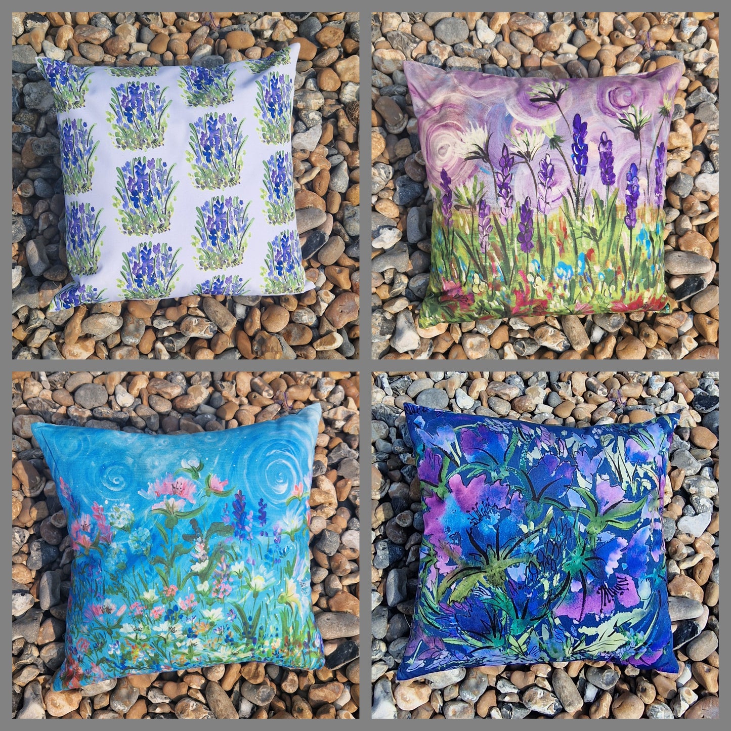 Velvet Cushion Cover  - Lavender Fields