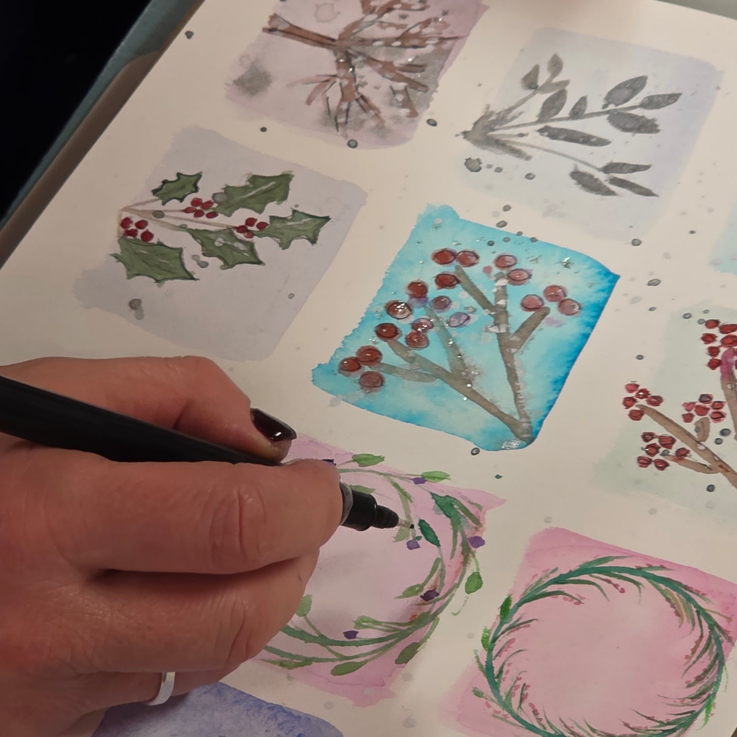 Wakey Watercolour Christmas Cards - The Onslow Arms, Loxwood