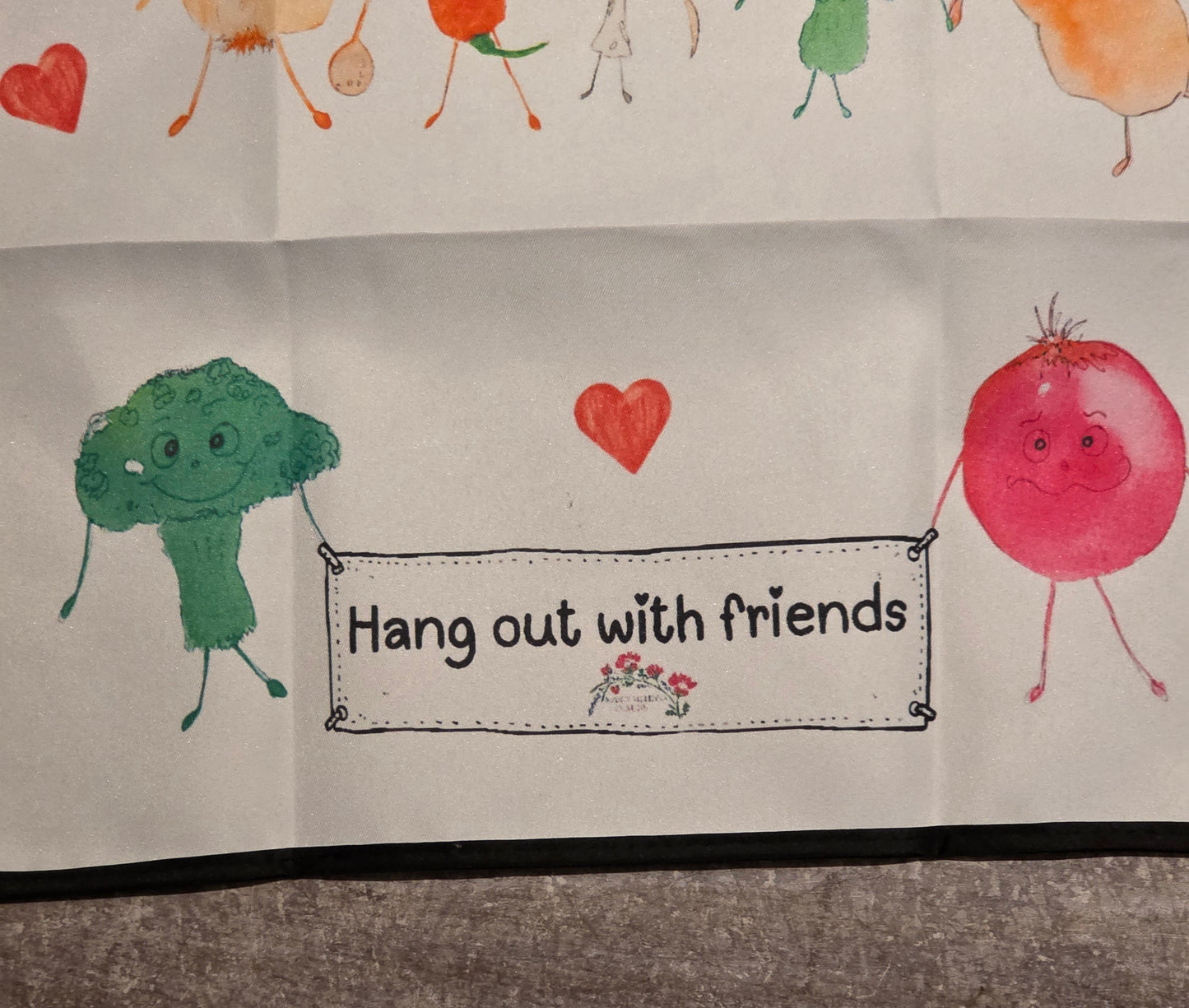 Kitchen Apron - Vegetable Characters - Hang out with friends