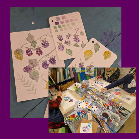 Autumn Floral Watercolour Beginners Classes - Mandy McKenna Designs 