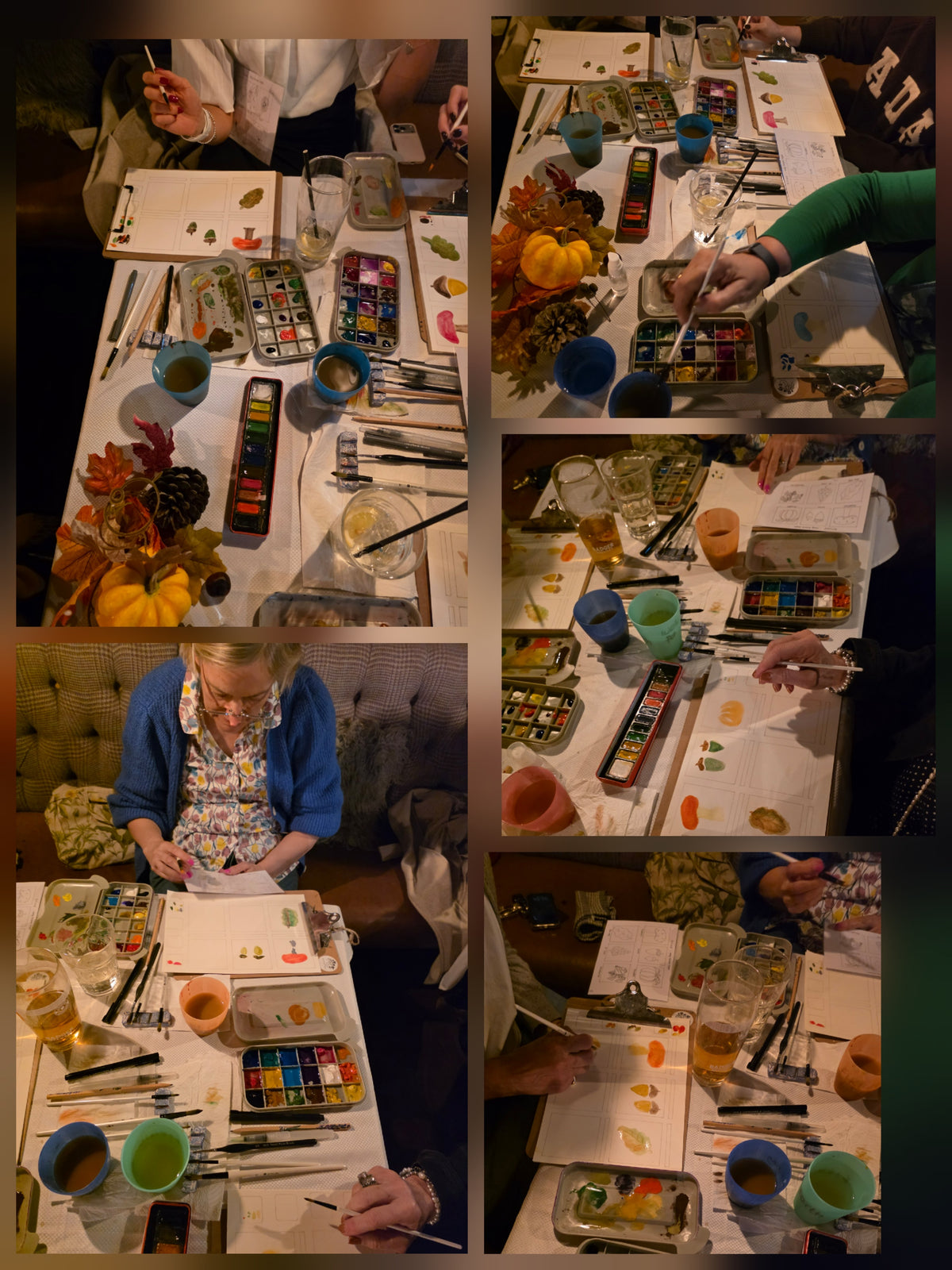 Wackey Watercolour - Autumn Flowers and Berries at The Onslow Arms, Loxwood