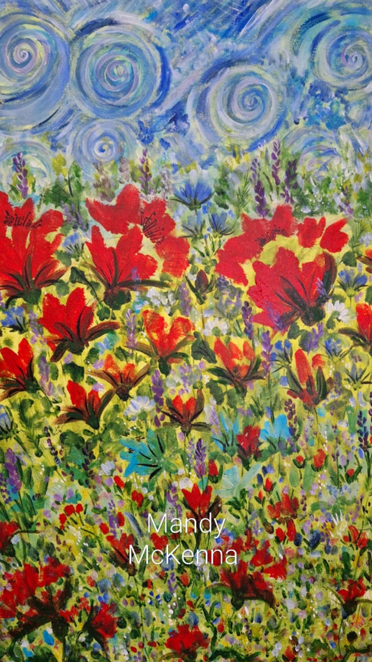 Print  - Poppy Fields - Mandy McKenna Designs 