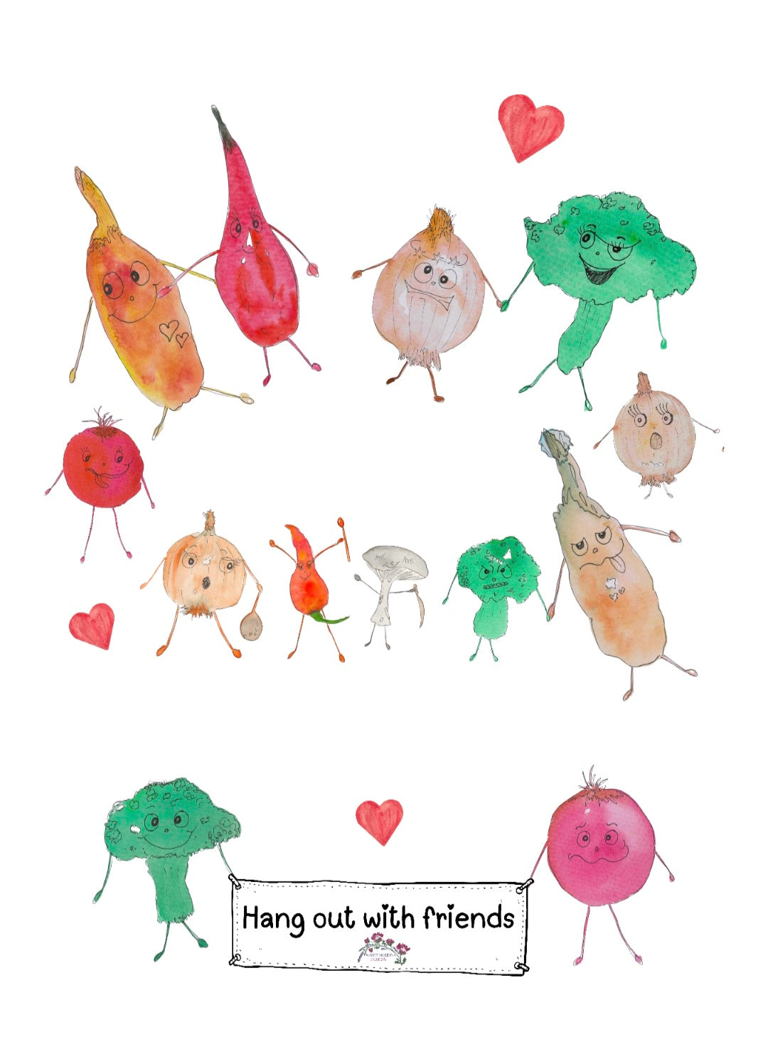 A NEW Vegetable Theme Tea Towel