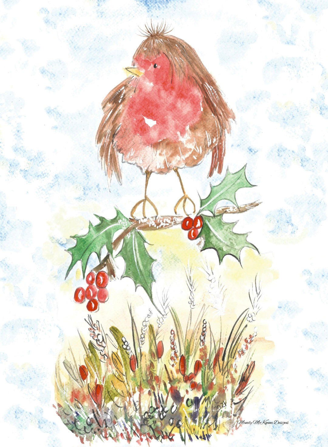 A Christmas Robin Card