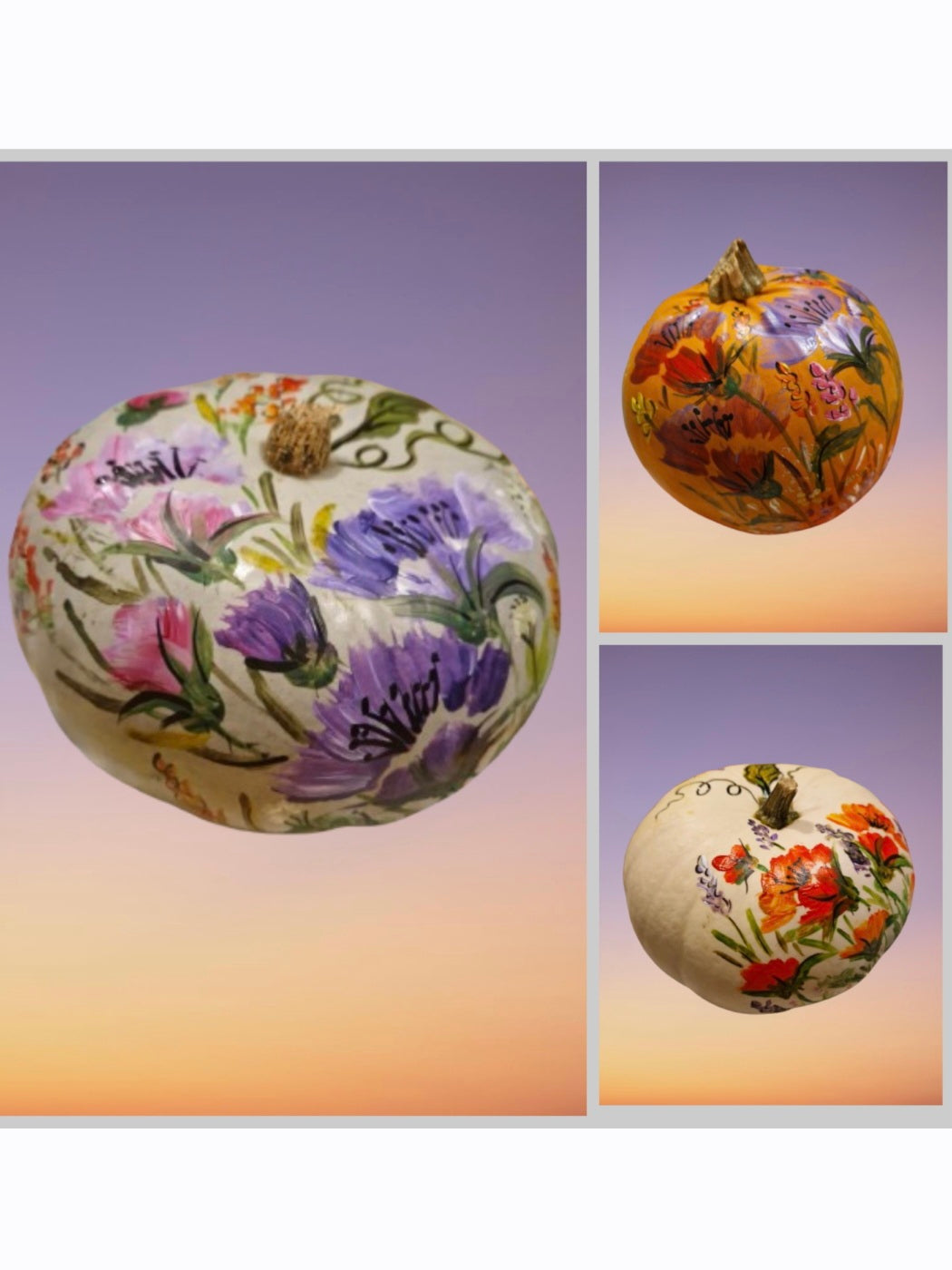 Floral Pumpkin Painting
