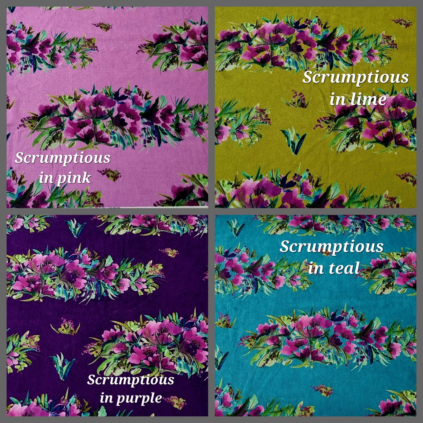 Fabrics -Scrumptious in Teal