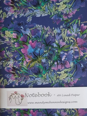 Notebook A4 Lined Paper  - Purplelious