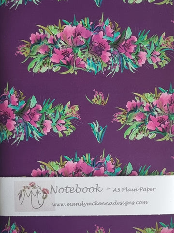 Notebook A5 Plain Paper - Purple